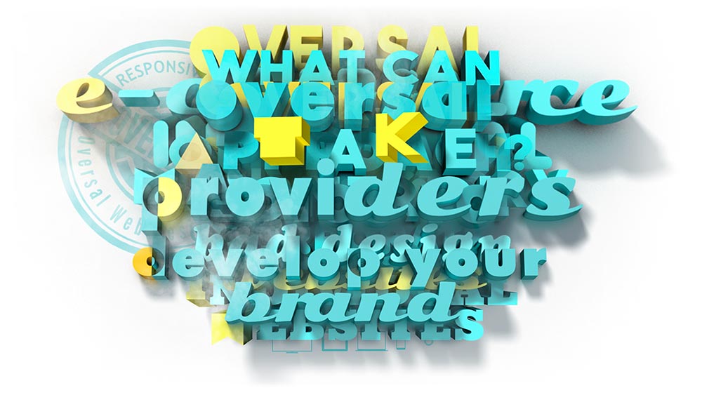 Juxtapose with colourful 3D text - Analytics providers - Oversal