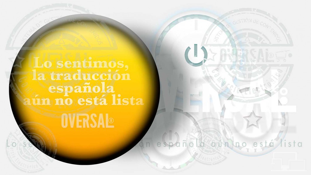 Botón de lujo amarillo y sello de la compañía Oversal