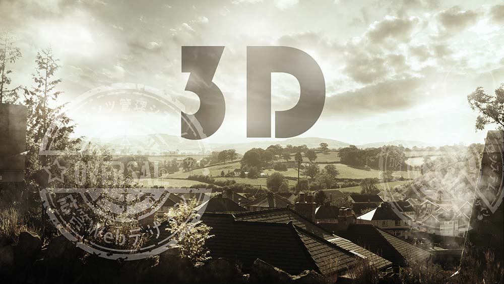 View of the village rooftops - 3D - Japan - Oversal